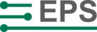 Logo aus grauem Schriftzug EPS und dunkelgrünen Akzenten